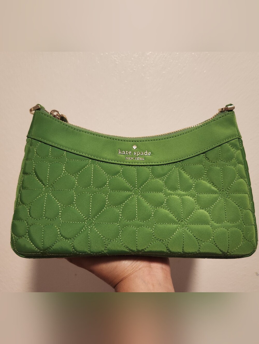 kate spade Green Quilted Clover Crossbody- NEVER USED.